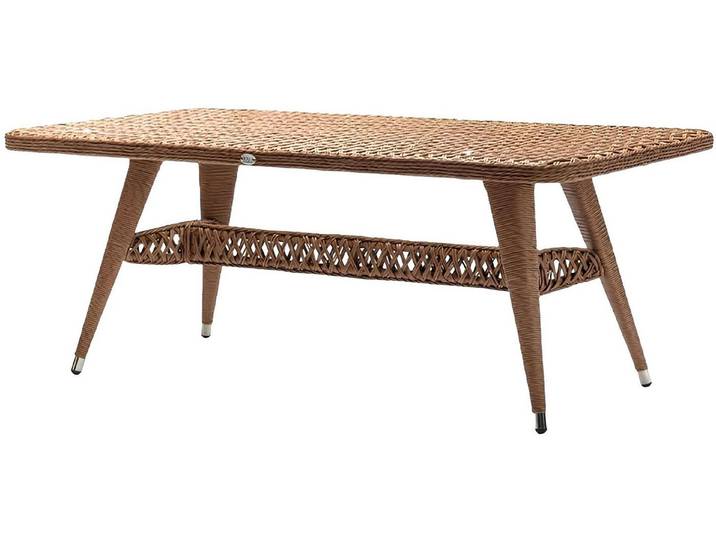 Xlmoebel Gartentisch Brauner Rattan-Couchtisch mit modernem Design und edler Optik (Tisch), Hergestellt in Europa