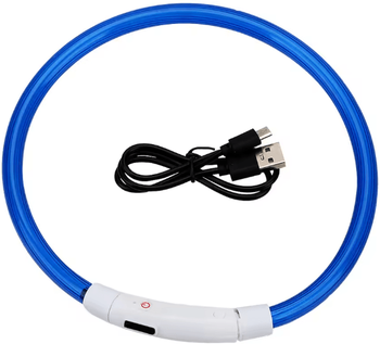 Inspire Essentials Led Usb Dog Safety Collar blue