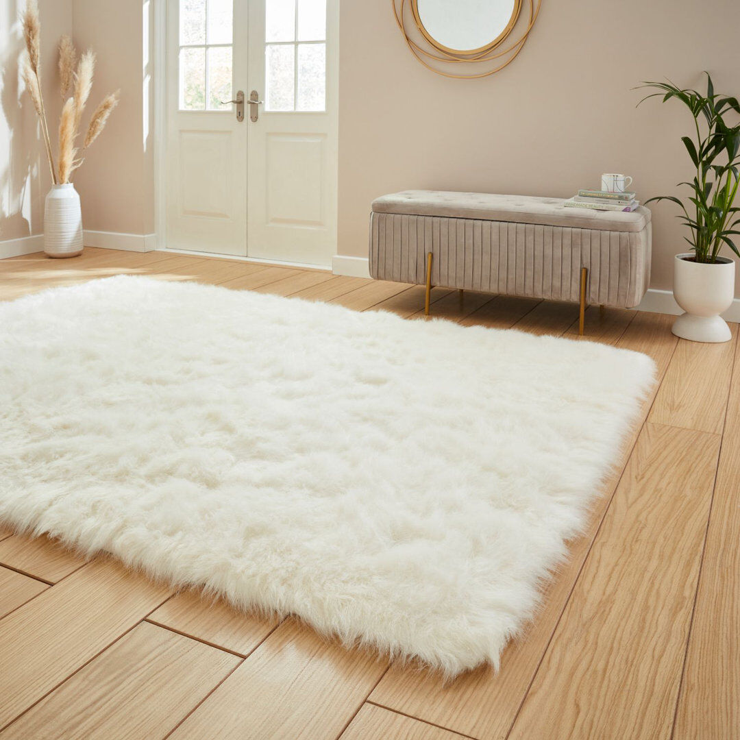 Fairmont Park Polar Plush Aketzalli Machine Tufted Ivory Area Rug Runner 60 x 120cm