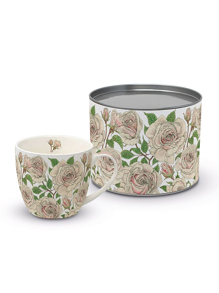 ppd Jumbotasse "Roses" in Rosa/ Grün - 450 ml - onesize