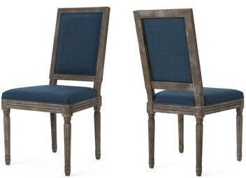 Ostweer Vintage Office Chair Reception Chair with Rubberwood Legs, Armless Accent Chair Side Chair Dressing Chair