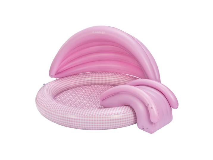 Centre de jeux aquatique avec toboggan PVC rose