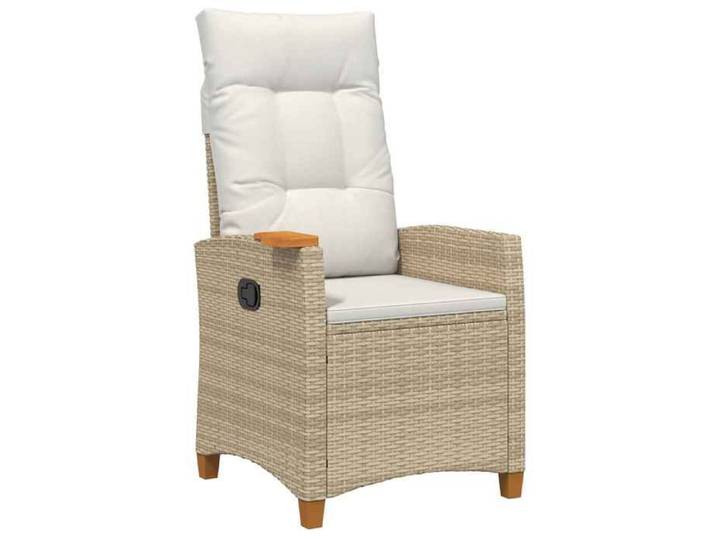 Elégance - Chic Chaise de bistrot - Chaise inclinable avec plateau à thé - polyrotin - 62x64x112cm_0459871