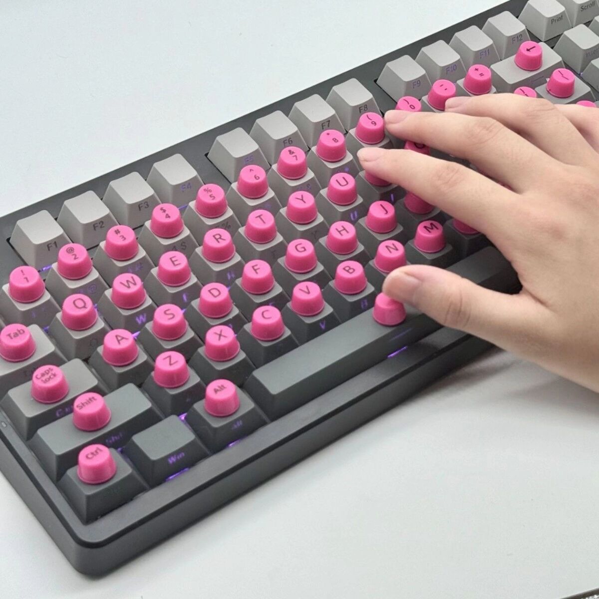 INF Pinke Nagelschutz-Tastaturaufkleber: Tippen leicht gemacht für lange Nägel