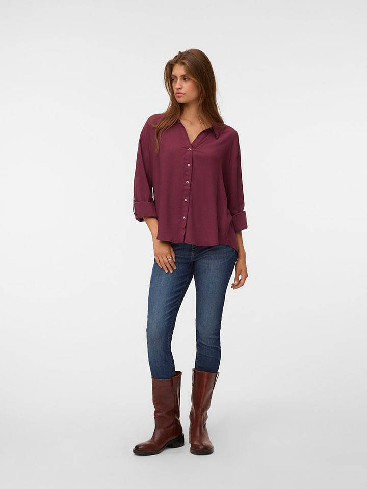 Vero Moda Hemd in Bordeaux - XS