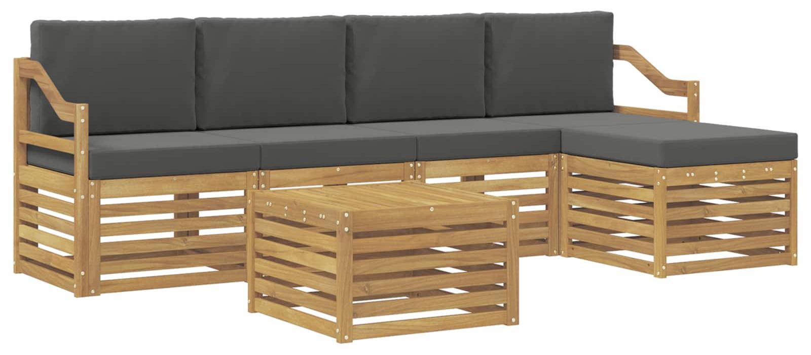 Garnitur aus 6 Outdoor-Sofas, Farbe: Weiß und Anthrazit