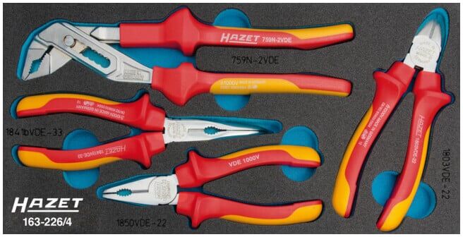 Jeu de pinces avec isolation de protection 163-226/4 HAZET (163-226/4)