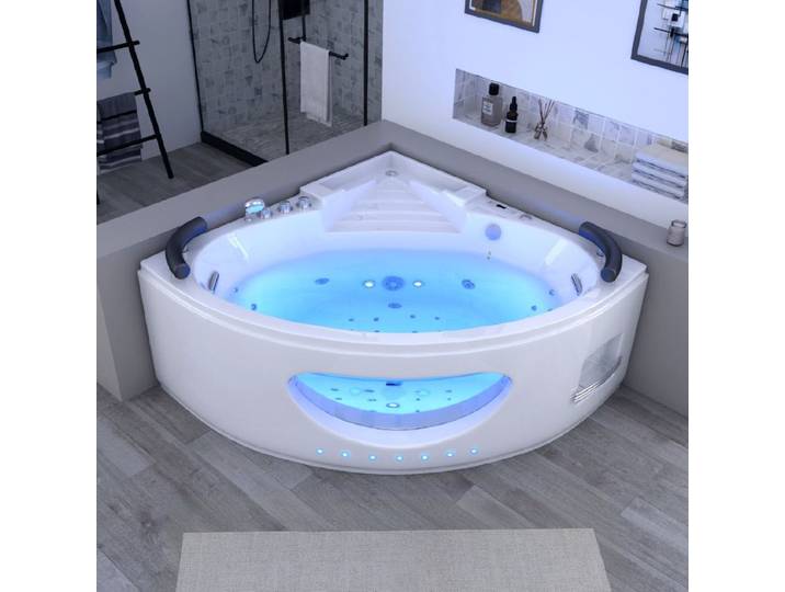 Baignoire balnéo d'angle Lisbonne 34 jets Whirlpool