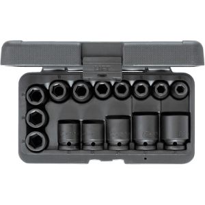 GEDORE Steckschlüssel K 19-015, 15-teilig, 10 - 30 mm Schlüsselweite, 1/2 Zoll