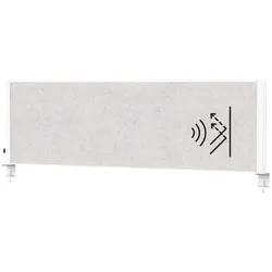 Tisch-Trennwand MAULconnecto Uplight 160x50 Akustik hell