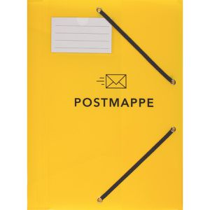 Stylex Postmappe 43137, A4, aus Kunststoff, mit 3 Einschlagklappen & Gummizug