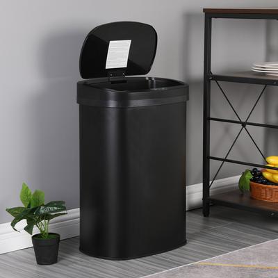 Furniture of America Motion Sensor 13 Gallon 50 Liter Stainless Steel Odorless Slim Trash Can