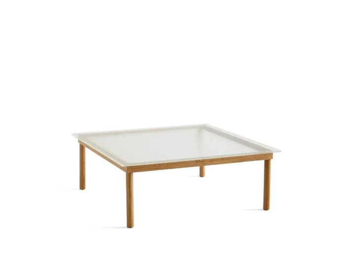 HAY Kofi Couchtisch Oak-ribbed glass, 100 cm