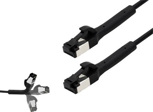 BKL Electronic 144012 RJ45 Patchkabel CAT 8.1 U/FTP 1.5m Schwarz 1St.