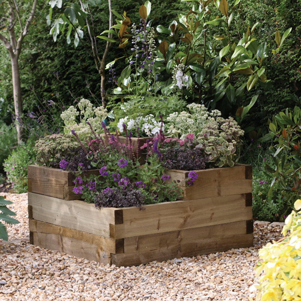 Forest Garden Handcrafted Outdoor Raised Garden Bed 60cm H X 90cm W X 90cm D