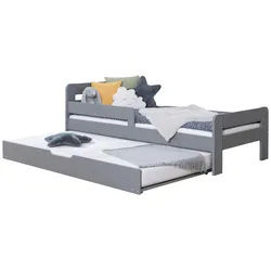 Bett Bennet mit Ausziehbett ca. 90x200 cm Hellgrau