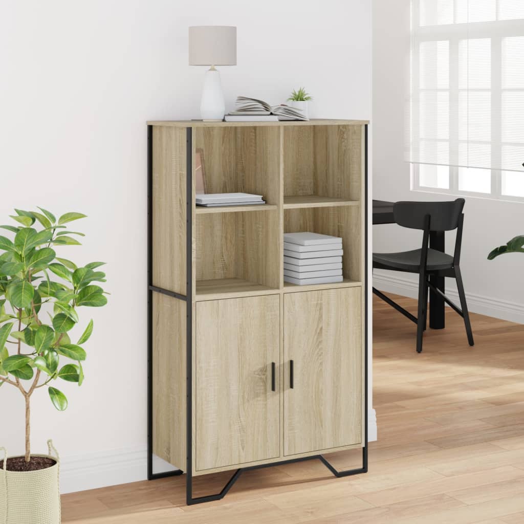 vidaXL Buffet haut chêne sonoma 79,5x35,5x137,5 cm bois d'ingénierie