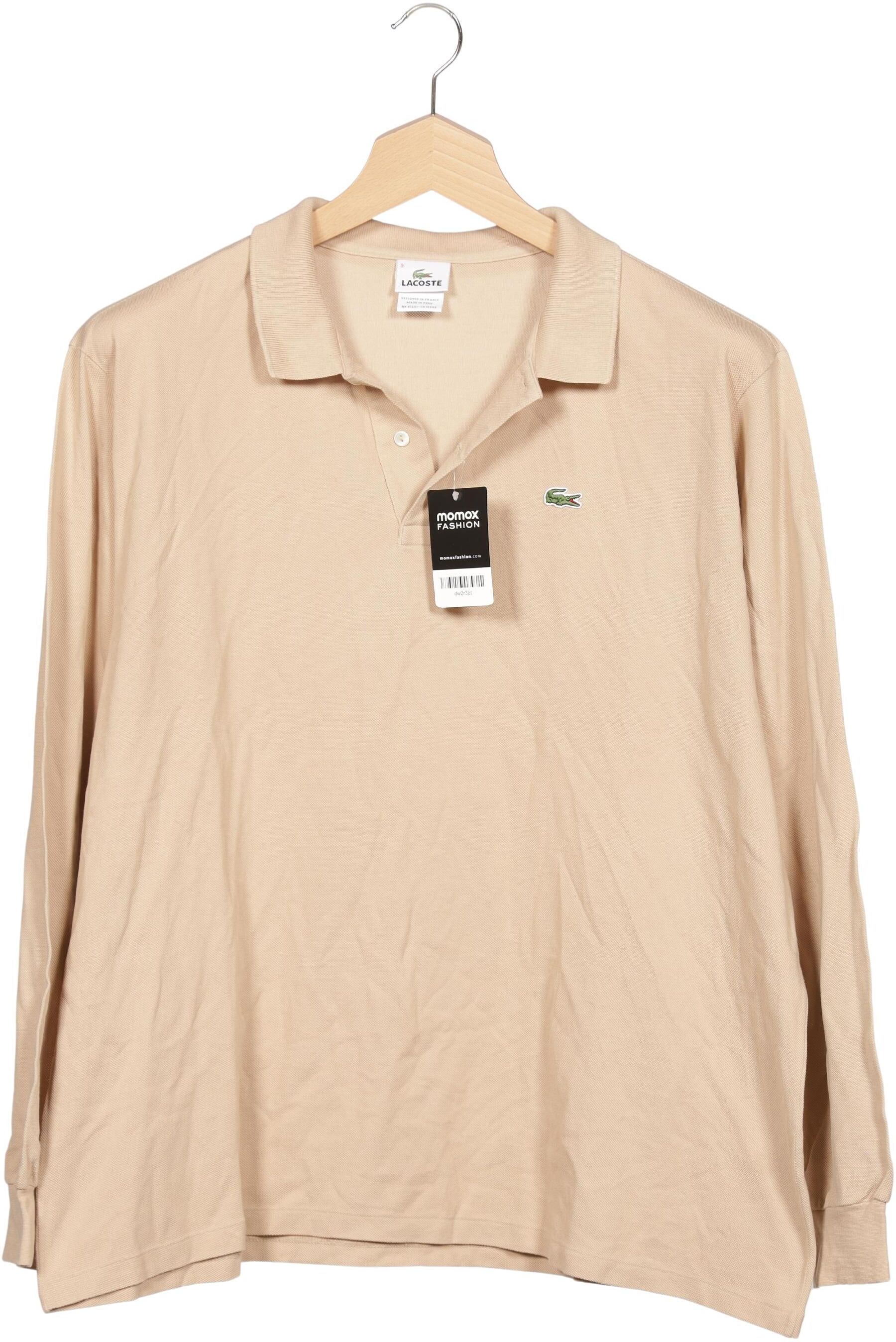 Lacoste Herren Poloshirt, Beige, Gr. 4XL (Lacoste 9), Baumwolle - Second Hand