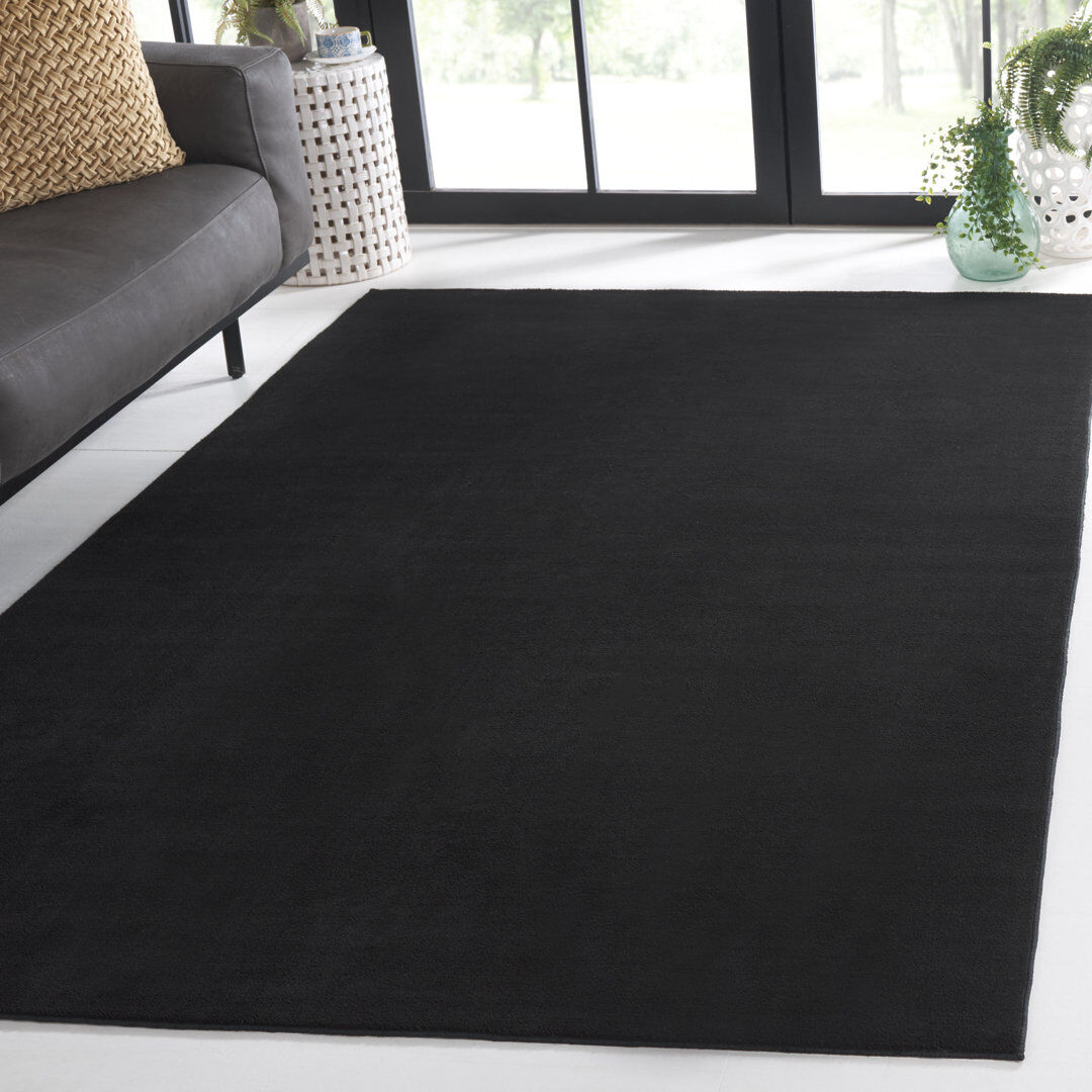 Latitude Run Anraj Area Rug Black Rectangle 183 x 274cm