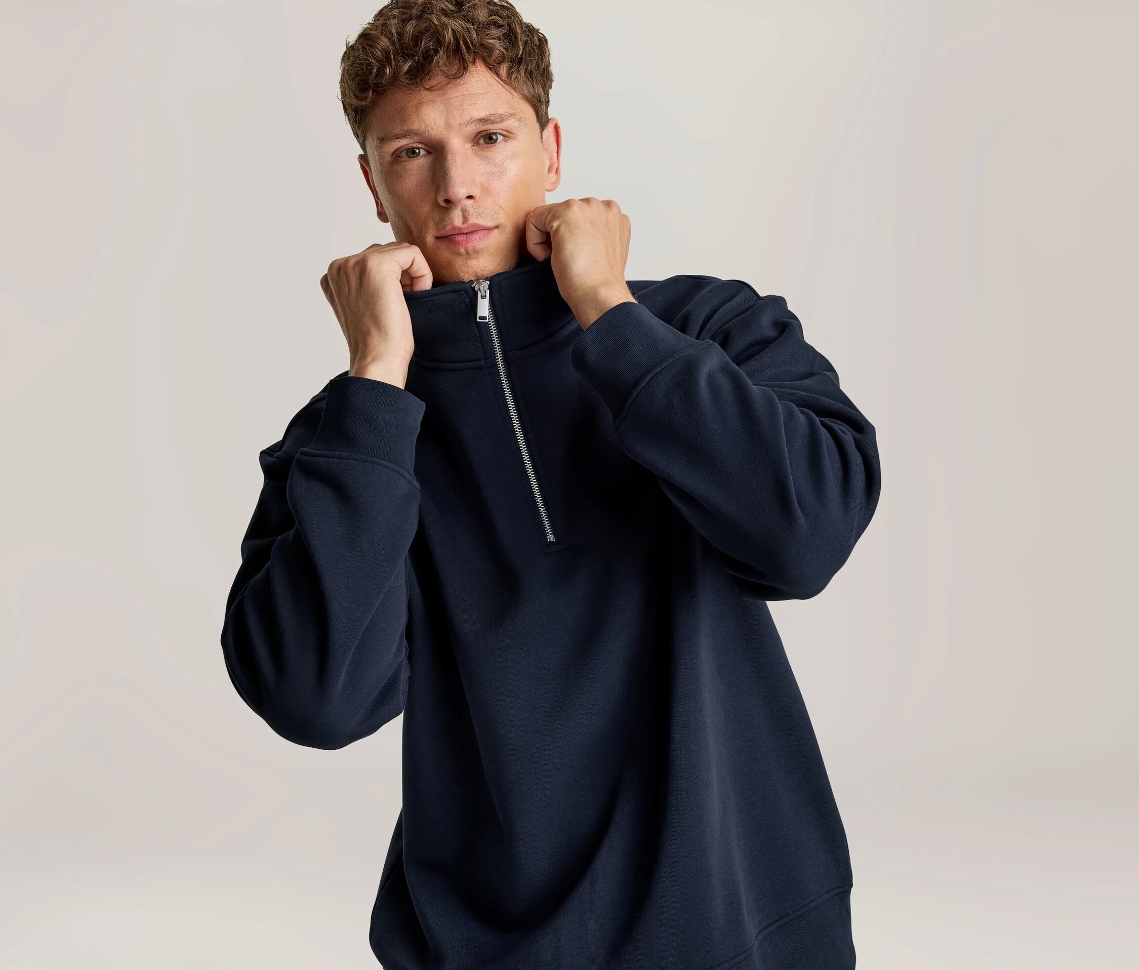 Tchibo - Sweat-Troyer - Herren - Gr. M - dunkelblau