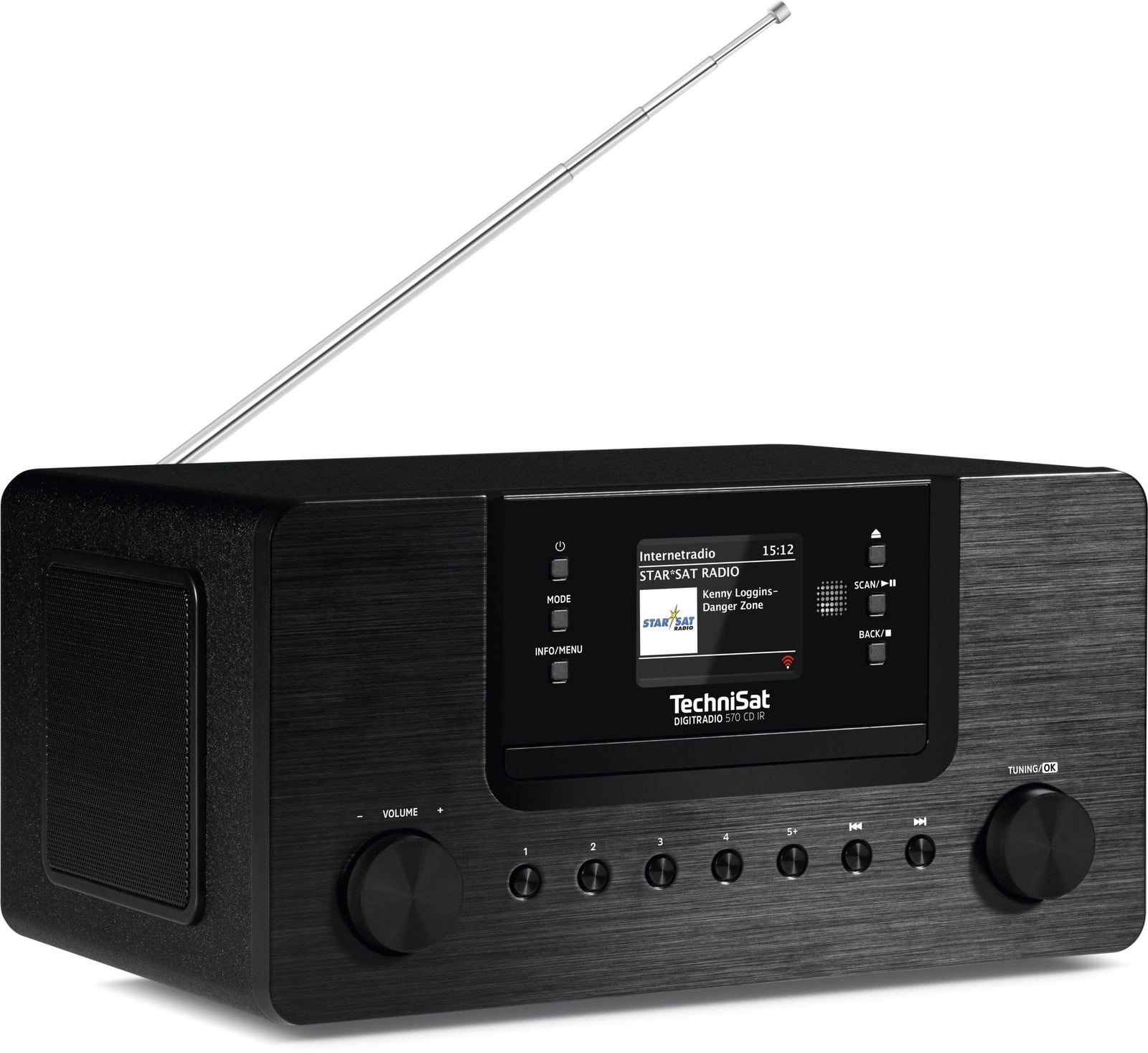 TechniSat DigitRadio 570 CD IR - DAB+, FM en CD-speler - Zwart