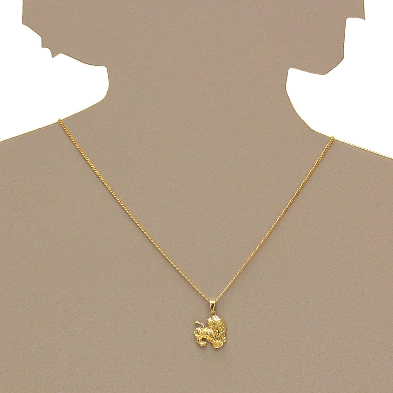 Kettenanhänger OSTSEE-SCHMUCK "- Tierkreiszeichen Löwe - Gold 585/000 -" Gr. 25, gold (gold 585, goldfarben, gelb), Schmuckanhänger, Damen, Gelbgold 585, Kettenanhänger