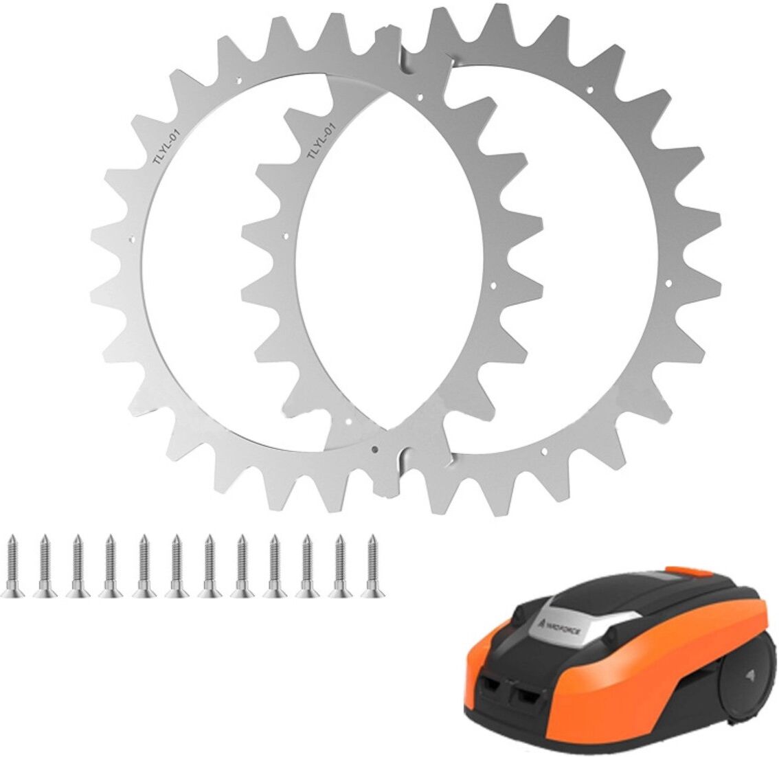 INF Anti-Rutsch-Noppen x2 für Mähroboter, kompatibel mit Yardforce sA500 SA600 SE 500/600 x80i X60i LUV1000ri LandXcape LX790