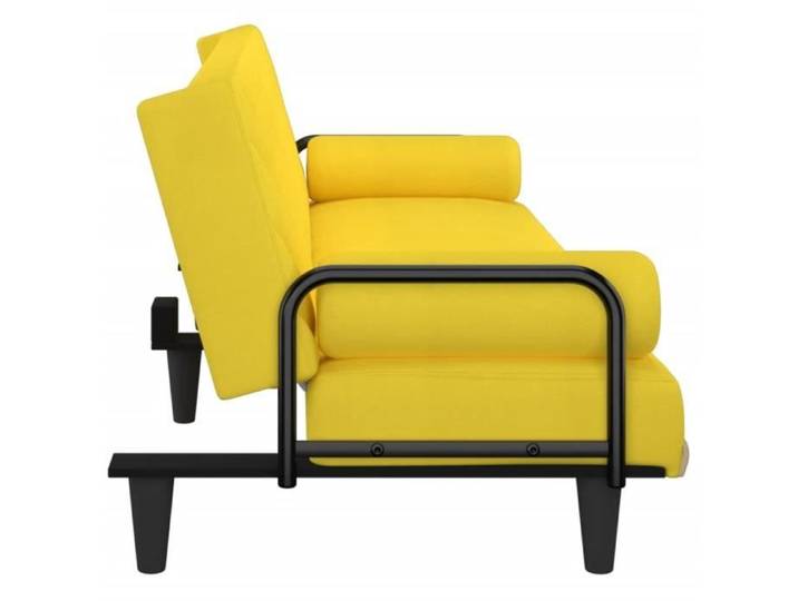 Zerodis Canapé-lit avec accoudoirs jaune clair tissu HB022