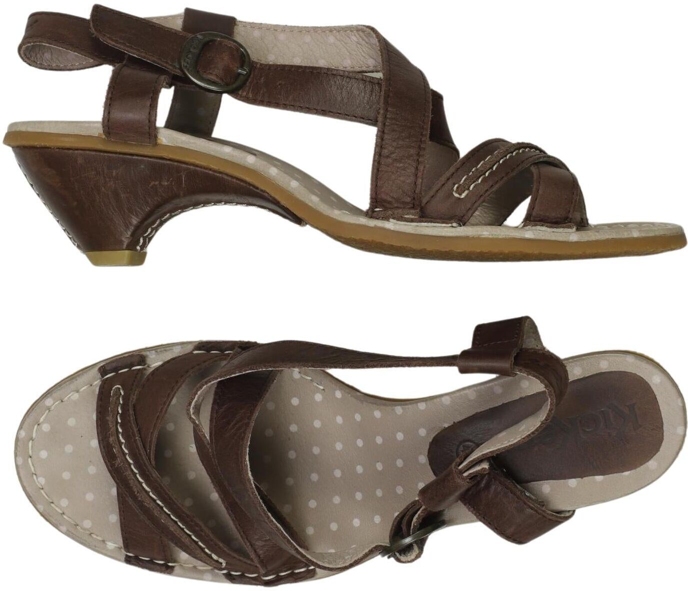 Kickers Damen Sandalen, Braun, Gr. EU 40, Leder - Second Hand