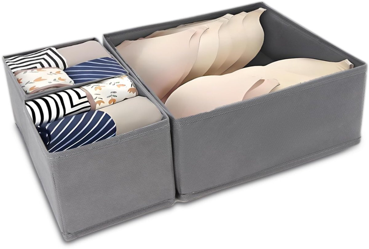 Unyqoos Set van 4 Opvouwbare Lade- en Kastorganizers voor Kleding en Accessoires