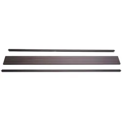 Mendler Abschluss-Set für WPC-Sichtschutz Sarthe, Abschlussprofil Windschutz, Alu-Pfosten ~ 180cm, anthrazit