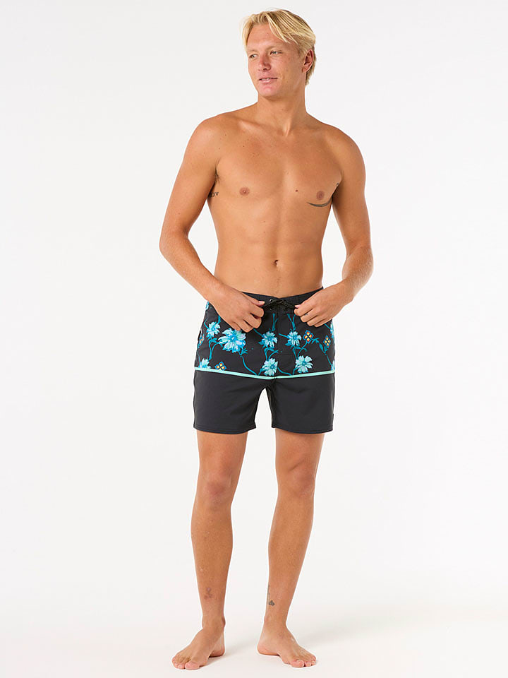 Rip Curl Badeshorts "Mirage Surf Revival 50" in Schwarz/ Hellblau - 32
