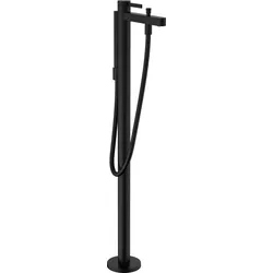 Hansgrohe Finoris Einhebel-Wannenmischer bodenstehend mattschwarz, Ausladung 210 mm, 2 Verbraucher