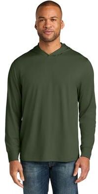 CornerStone CS440LSH Workwear Pro Long Sleeve Hooded Top in Green size 4XL   Polyester