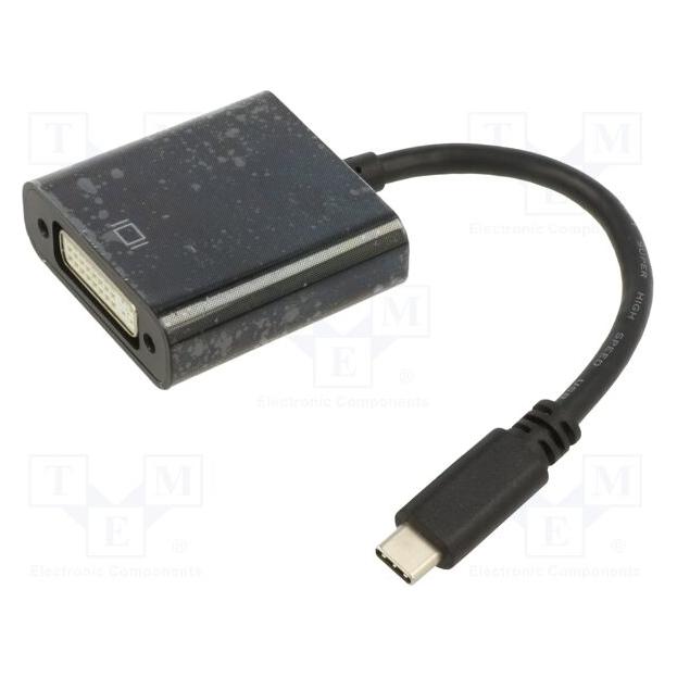Art ADAPTER USB-C male / DVI 24+5 female (DVI) (KABADA USBC/DVI OEM-C10)