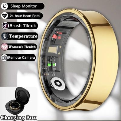 Uplift Treasures R09 Smart Health Fitness Ring Heart Rate SpO2 Sleep Tracker gold 11