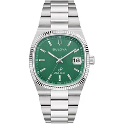 Bulova 96B439 Herren-Quarzuhr Super Seville Stahl/Grün