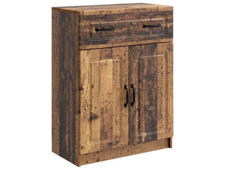 Roanoer Sideboard Altholz Optik 66x34,5x87 cm Kommode Holzwerkstoff Kompakte Flurkommode aus Holzwerkstoff in Altholz-Optik mit Schublade und Türen für Wohnzimmer und Essbereich.
