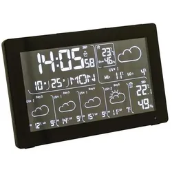 NSH Nordic VENTUS Wetterstation mit 5-Tage-Vorhersage, Wifi (W225), Wetterstation, Schwarz