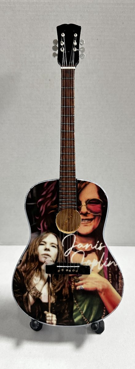 Janis Joplin Miniatuur Gitaar Decoratie voor Volwassenen