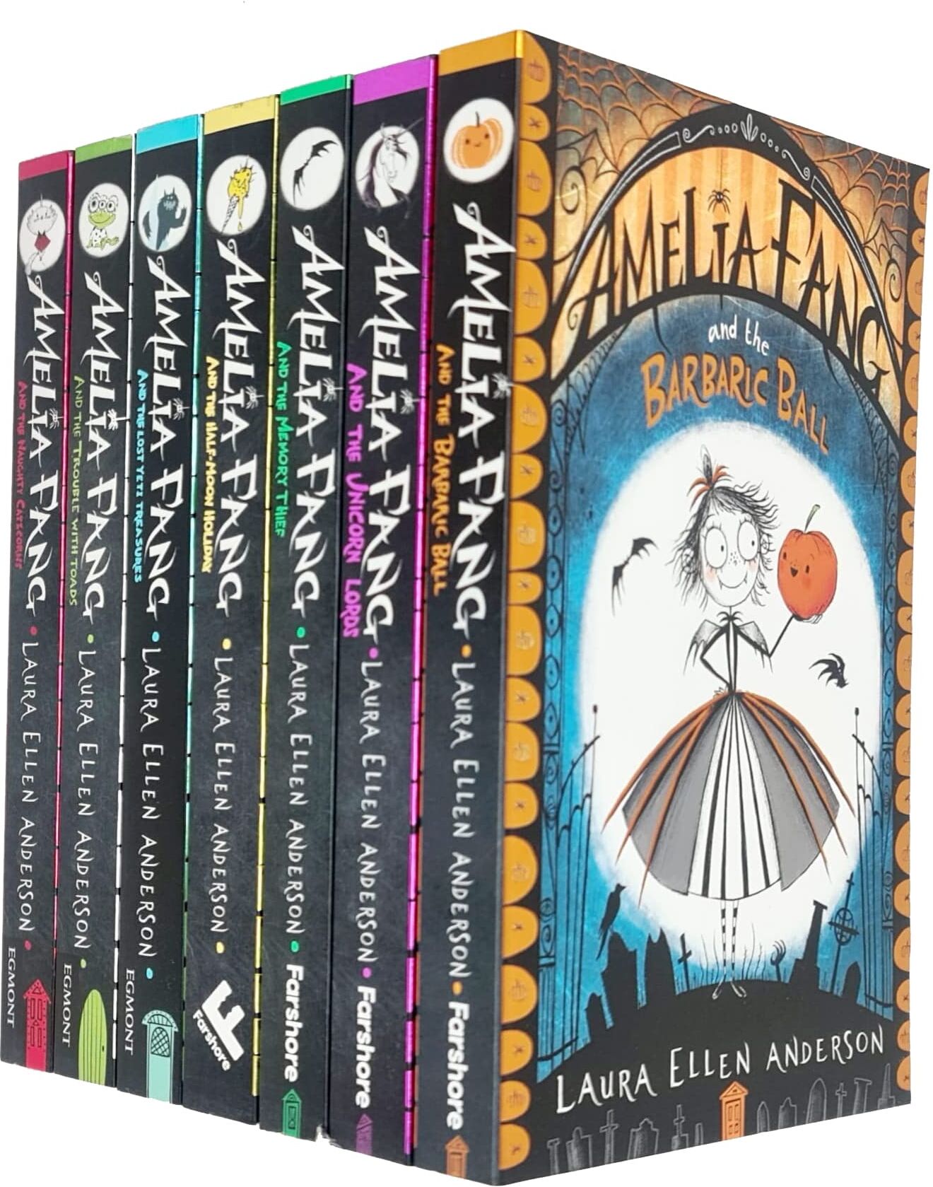 Egmont Amelia Fang Series 7 Books Collection Set by Laura Ellen Anderson - Paperback - Ages 7-9 - spooky, funny illustrated Nocturnia chapter book