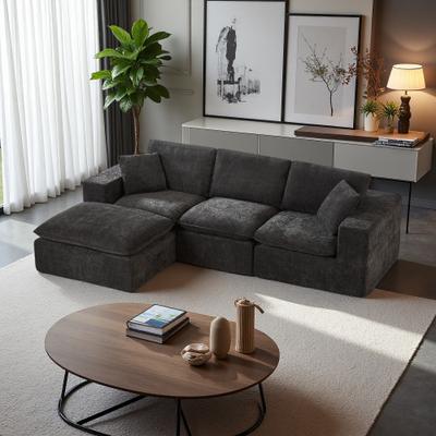 Chenille Modern Cloud Sectional Sofa with Freely Combinable Design