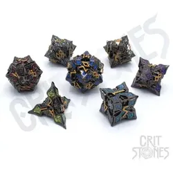 Crit Stones Nocturnal Aether Metal RPG Dice Set