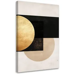 LEINWANDBILD Geometrische Abstraktion Graugold 60x90cm