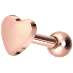 Titan Ohrpiercing mit Innengewinde HERZ