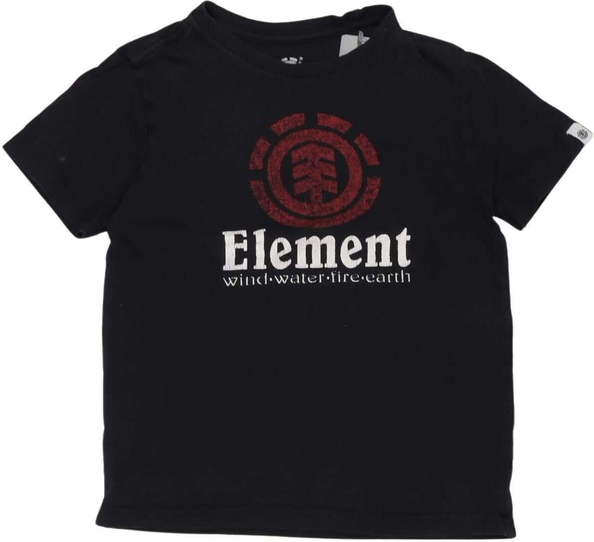 Element Jungen T-Shirt, Schwarz, Gr. EU 128, Baumwolle - Second Hand