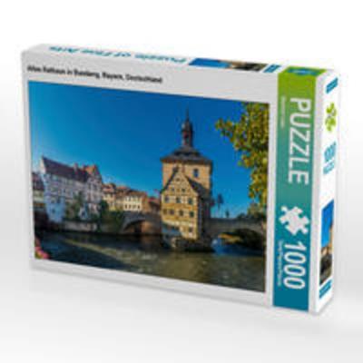 CALVENDO Puzzle Altes Rathaus in Bamberg, Bayern, Deutschland | 1000 Teile Lege-Größe 64x48cm Foto-Puzzle für glückliche Stunden