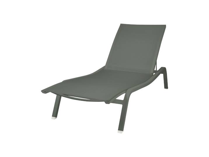 Fermob - Transat inclinable empilable Alizé - Gris - Toile polyester - Designer Pascal Mourgue