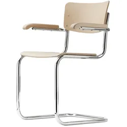Thonet Armlehnstuhl S43F Buche natur klar lackiert braun 55x83x53 cm