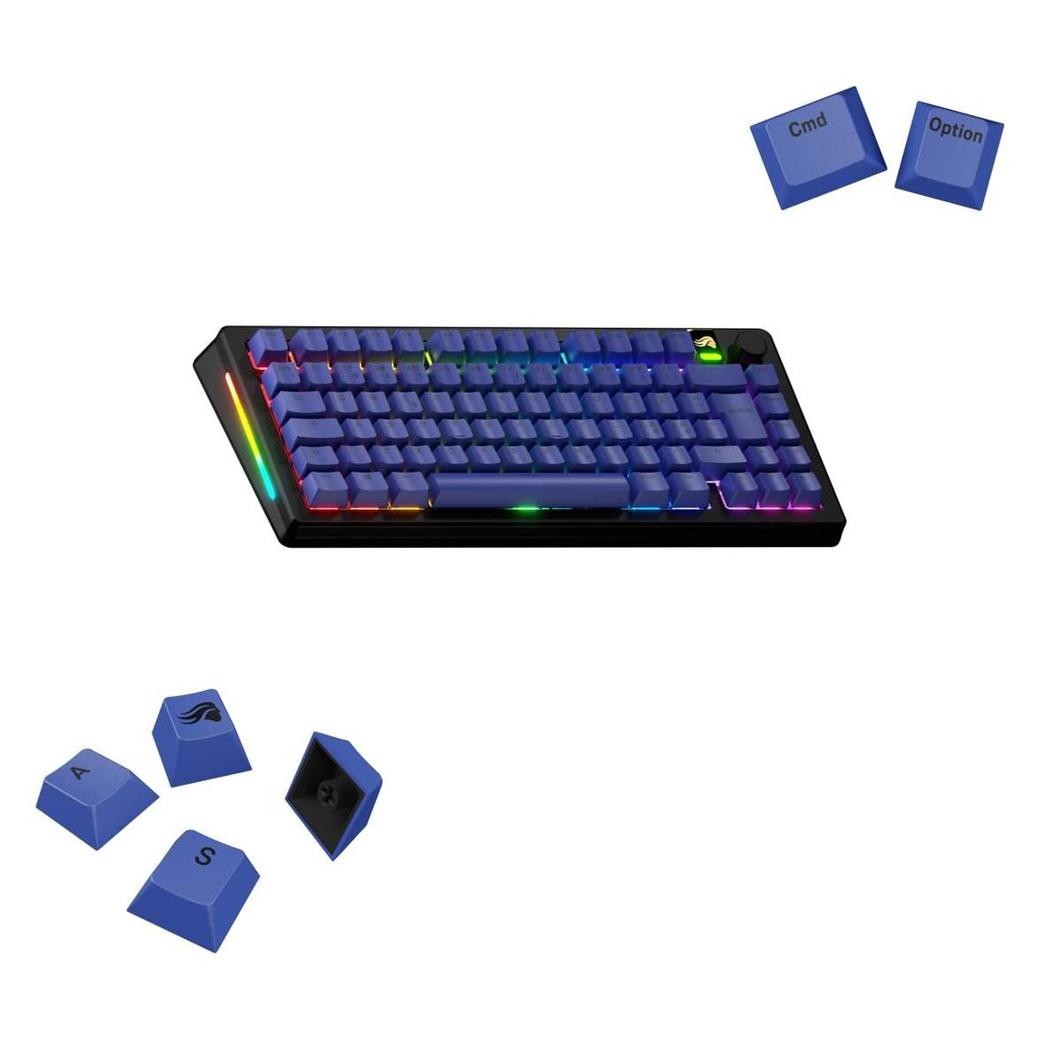 Glorious GPBT Basics Keycaps Mana Blue - Nordic ISO - (131pcs) - Cherry profile (GLO-KB-ACC-KC-GPBT-BA-MBLU-ND)